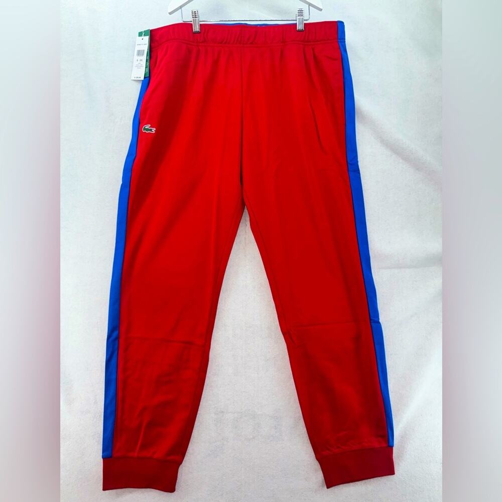 NWT Men’s Lacoste Sport Track Pants size 3XL (8) Red, White and Blue Sweatpants